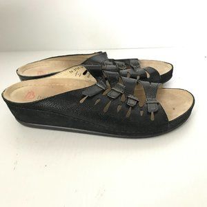 BERKEMANN Hassel Black Patent Leather Sandals 9.5
